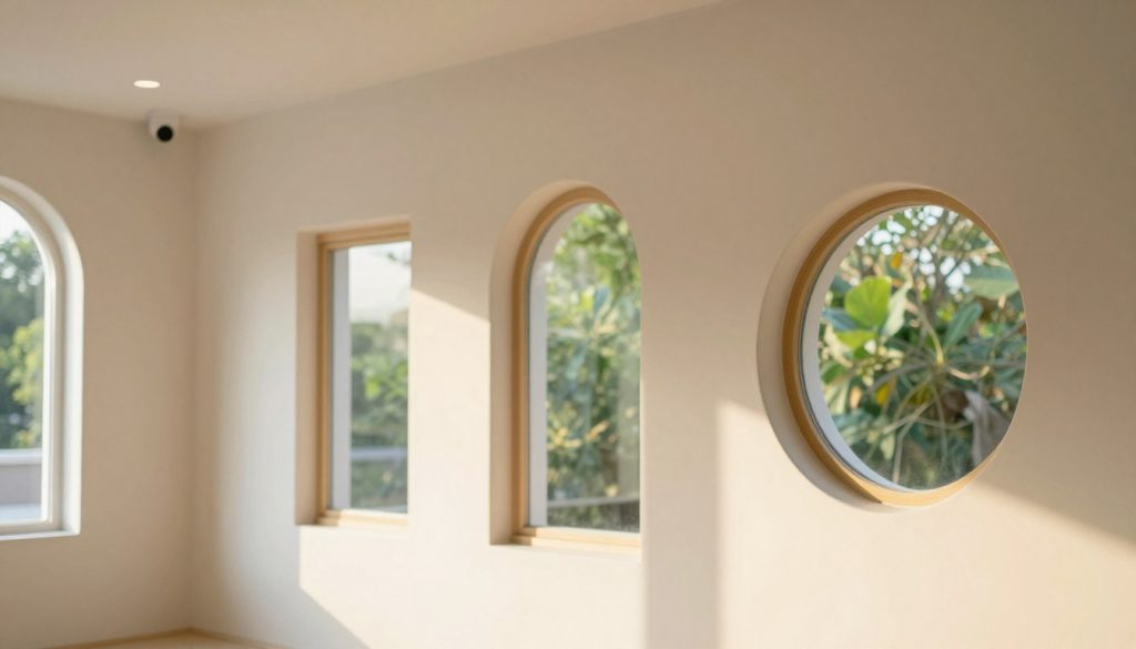 Kleine Fenster in der Architektur