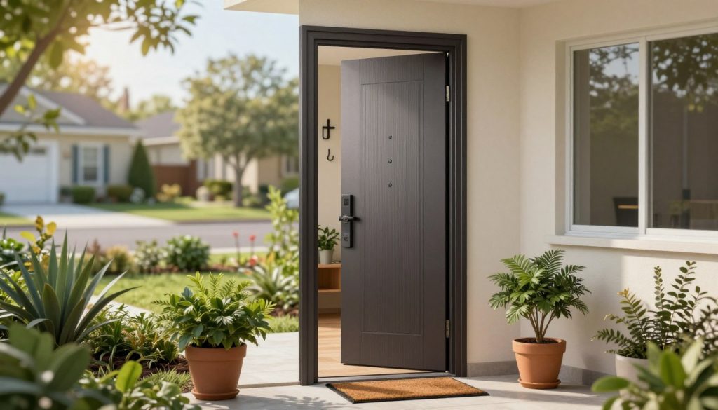 Nebeneingangstür Pflege