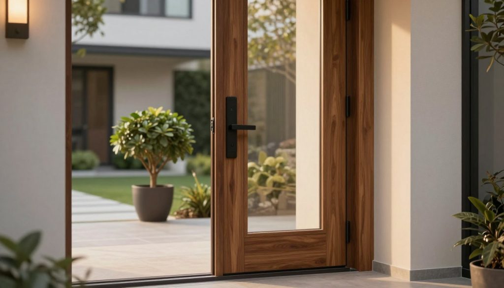 moderne Haustür mit Seitenteil