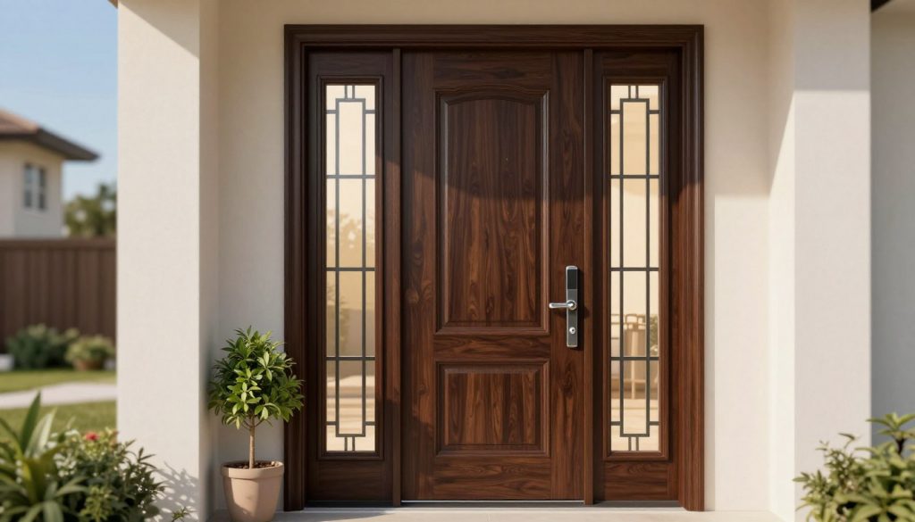 moderne Haustür mit Seitenteil