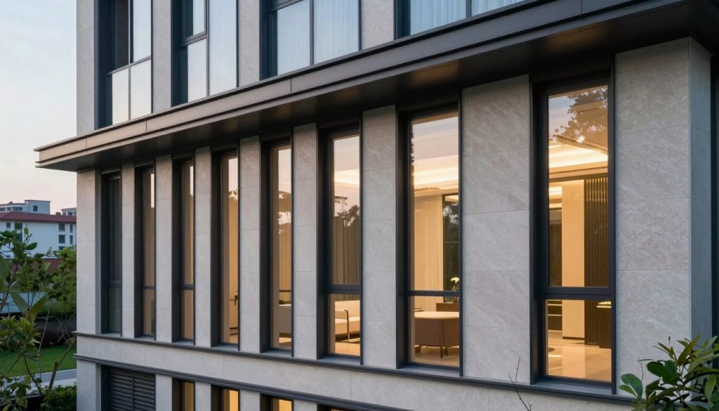 schmale Fenster für Neubau